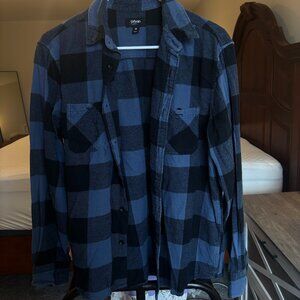Urban Pipeline M Blue/Black Plaid Flannel (Gently Used)